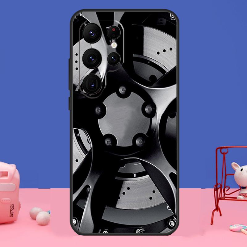 Wheel Racing Car Case For Samsung Galaxy S24 S23 S22 Ultra S20 S21 FE Note 20 S8 S9 S10 Note 10 Plus Cover
