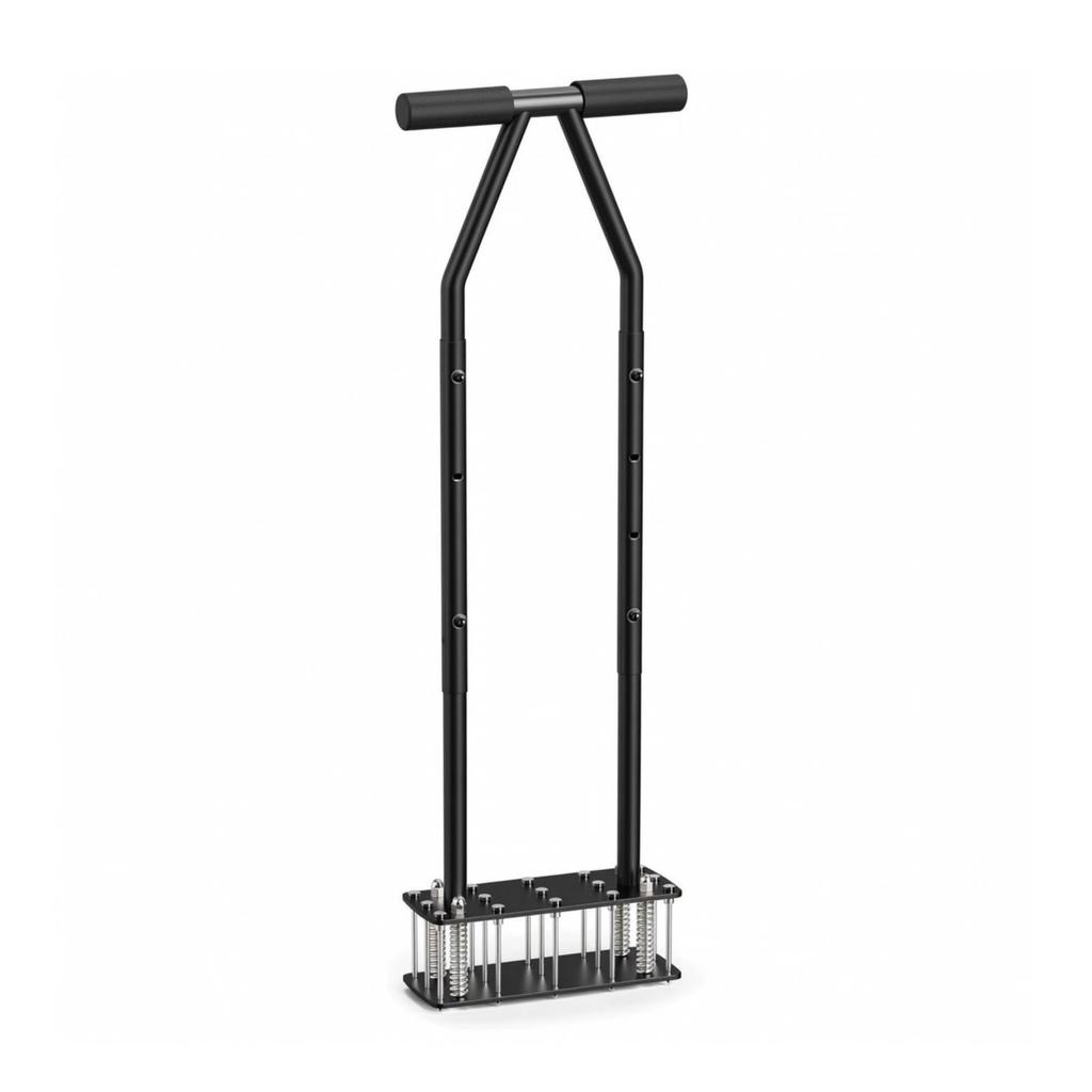 Spike Aerator with Foot Pedal Ergonomic Manual Lawn Matte Black
