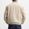 Zara Suede Texture Zipper Pilot Jacket Men Jackets Beige 8574700-710