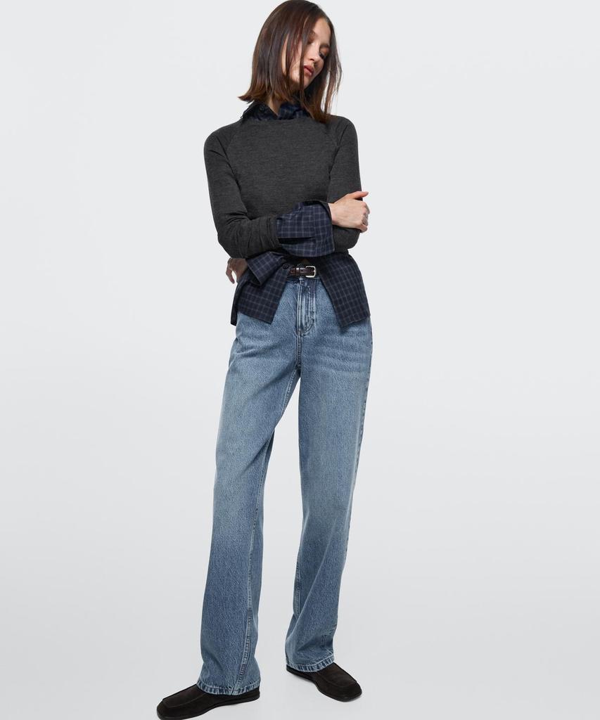Masimodutti Mid-Waisted Straight Fit Jeans