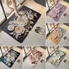 Floor Mat 3D Carpet Optical Illusion Floral Bath Mat with Dual Anti-Slip Design Quick-Drying Easy To Clean Bathroom Mat