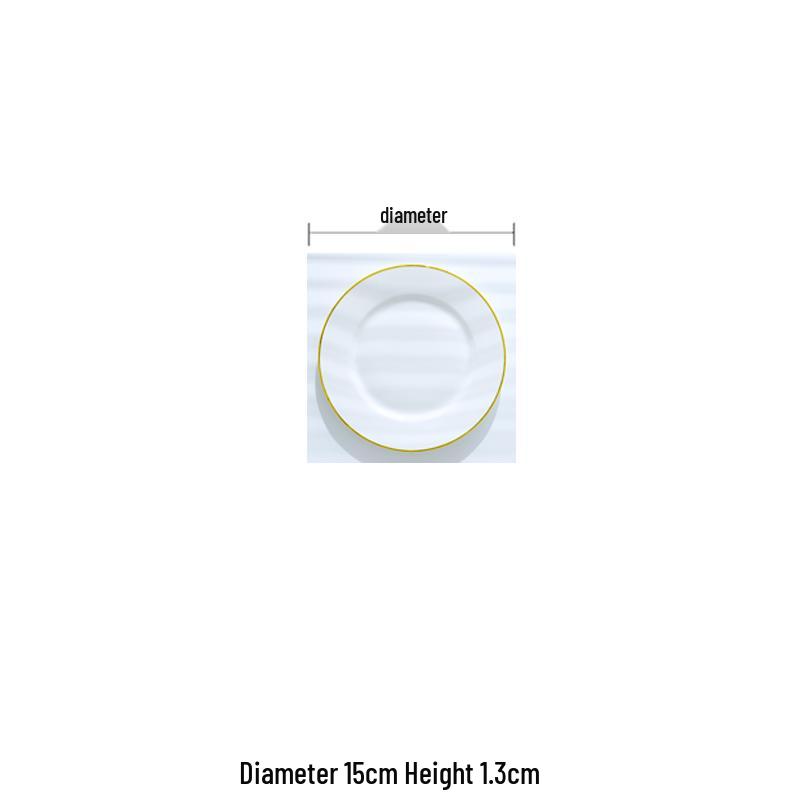 Nordic Gold Rim Steak Knife & Fork Plate Set - Western Dining & Breakfast Tableware