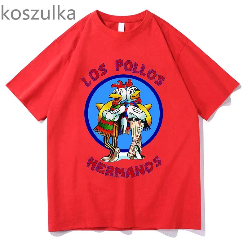 Pánské tričko los pollos hermanos 100% bavlna Breaking Bad LOS POLLOS Kuřecí bratři potištěné Žluté vtipné tričko pánská trička