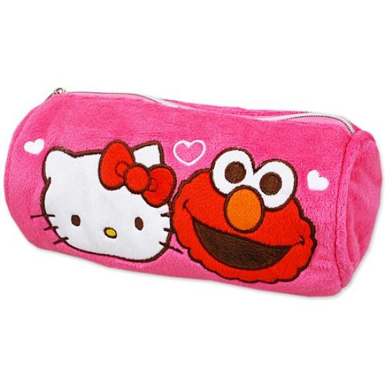 

Cylindrical pink Sesame Street collaboration series [Hello Kitty] pouch, × рожевий
