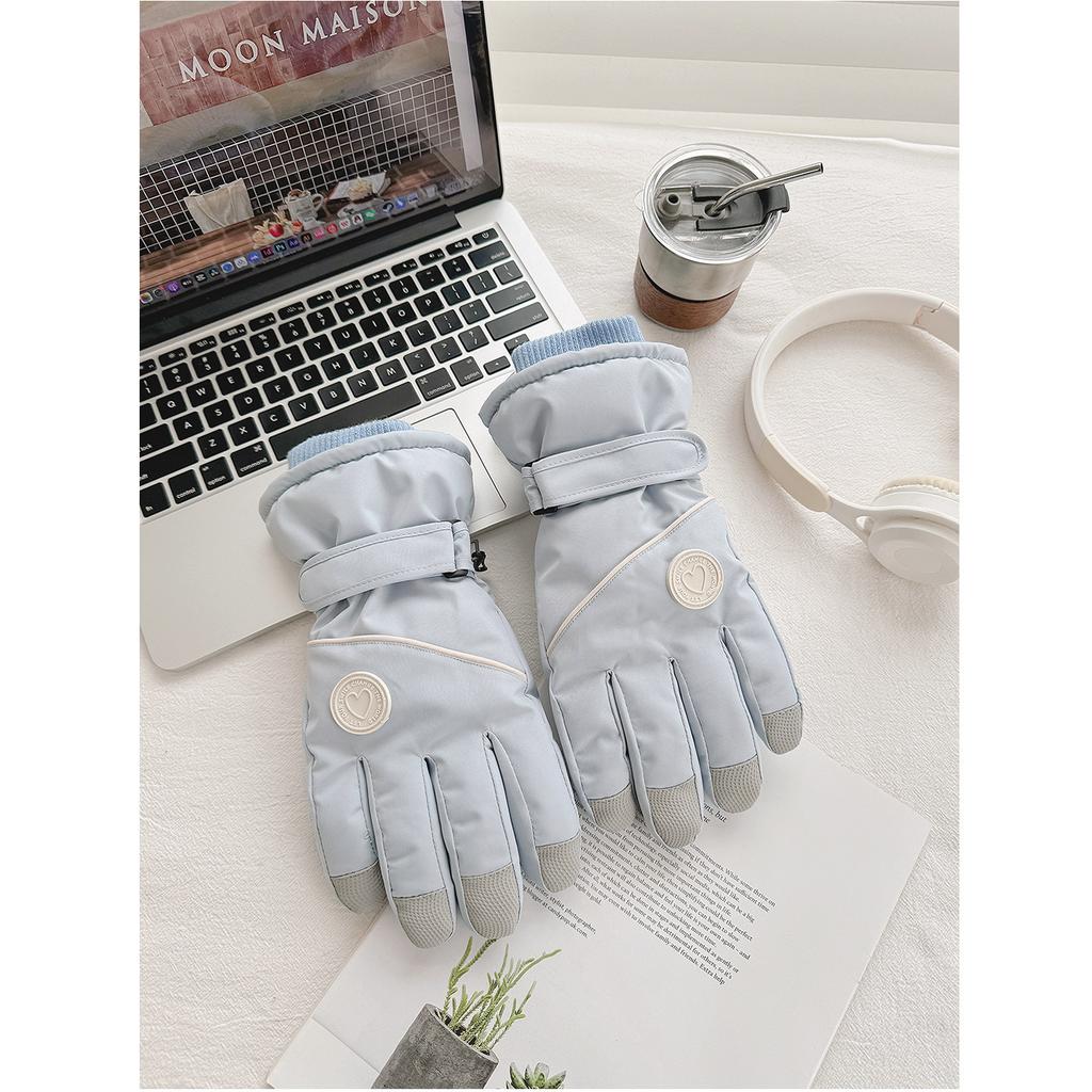 New ski gloves thickened and velvet warm waterproof riding outdoor autumn and winter windproof gloves ski cold proof
