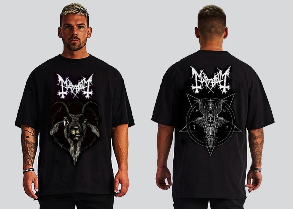 Mayhem black dead metal short Sleeve front and back print Unisex T-Shirt M