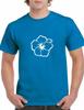 Hibiscus Flower Tee Hawaiian Hawaii Island Maui White Royal Blue Cotton T-Shirt
