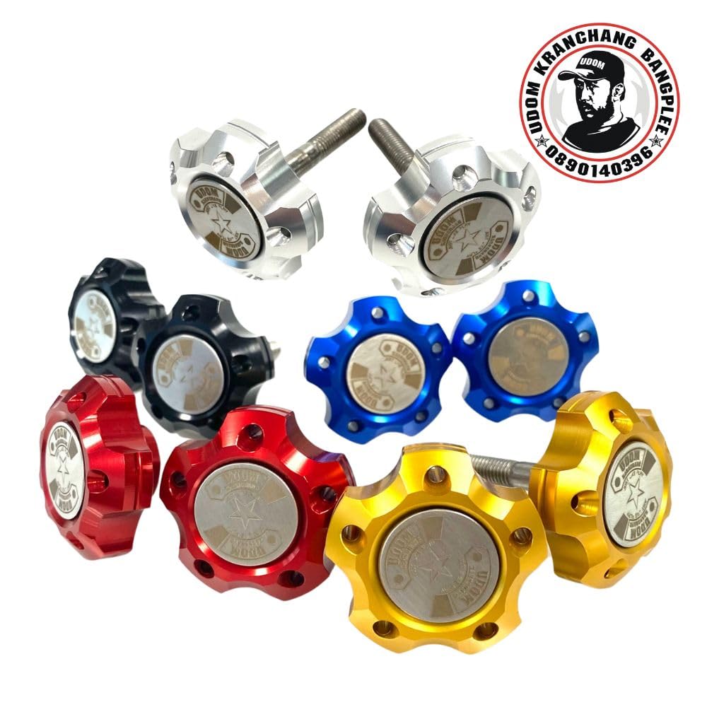 UDOM KARNCHANG 2 Piece Set of 2 for HANDLE KNOB (M8/43)/HONDA Dax125 and Monkey125 (Red)