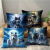 4pcs Colorful Wolf - Peach Skin Velvet Pillowcase