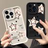 Cute Pink Stars Case for Samsung A16 A15 A35 A55 A54 A34 A33 A53 A52 A13 A14 4G S25 S24 Ultra S22 S23 Plus FE Shockproof Cover