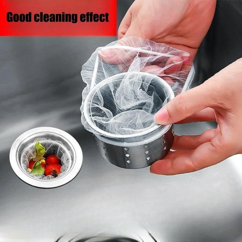 Disposable Sink Filter Kitchen Mesh Anti-blocking Strainer Drain Hole Garbage Bags Sewer Drains Filters Strainers Cleaning Nets for daily use