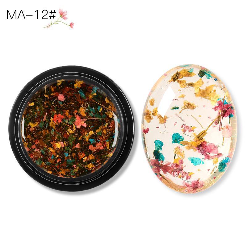

MEET ACROSS 7 мл блестящий гель-лак для ногтей с сушеными цветами, красочный замачиваемый УФ-гель для ногтей, сделай сам, живопись, цветочный дизайн ногтей, лаки для маникюра MA-12