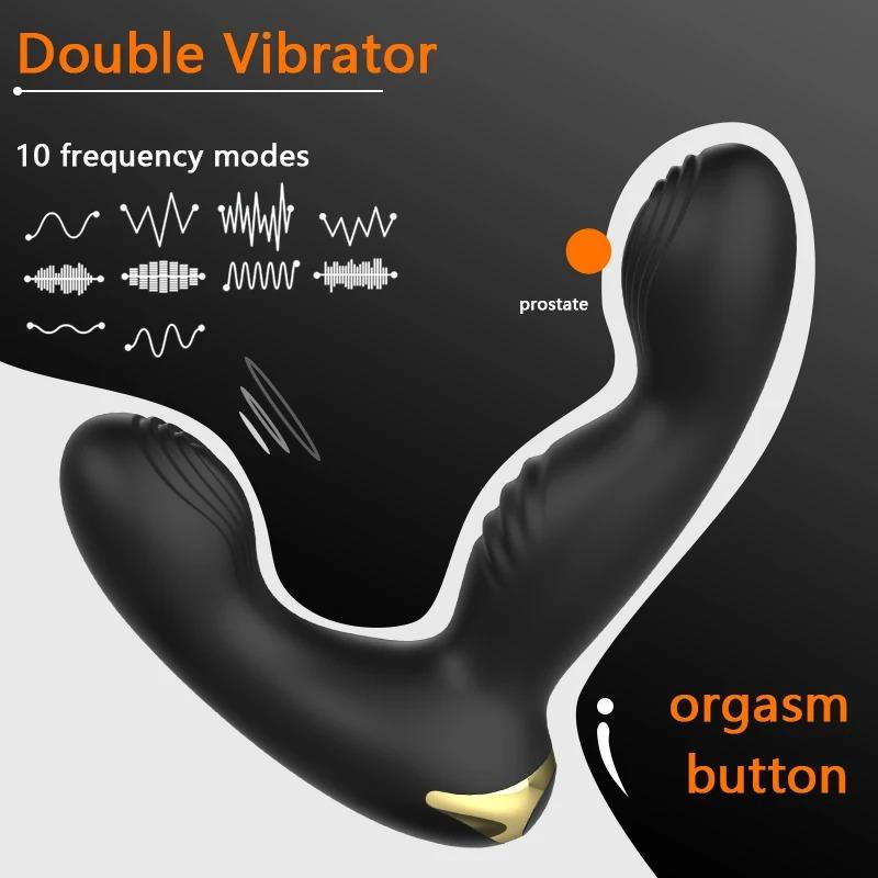 Anal Plug Vibrator Prostata Massagegerät Silikon Sexspielzeug für Männer Butt Plug mit kabelloser Fernbedienung 10 Modi Gay Sexy Produkt