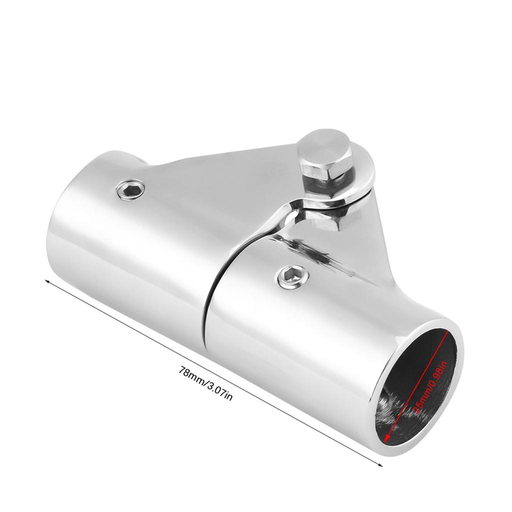 Stainless Steel Folding   Connector Boat Rail Tube Pipe Fittings for Marine Yacht(22MM)