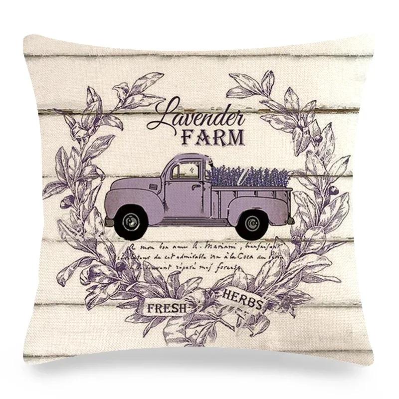 Vintage Poster Lavender Print Collection Polyester Pillowcase Pillowcase Pillowcase Home Decor Lathe Bedding