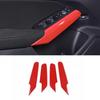 Interior Door Armrest Panel Strip Trim For Honda Civic 22- Red Carbon Fiber
