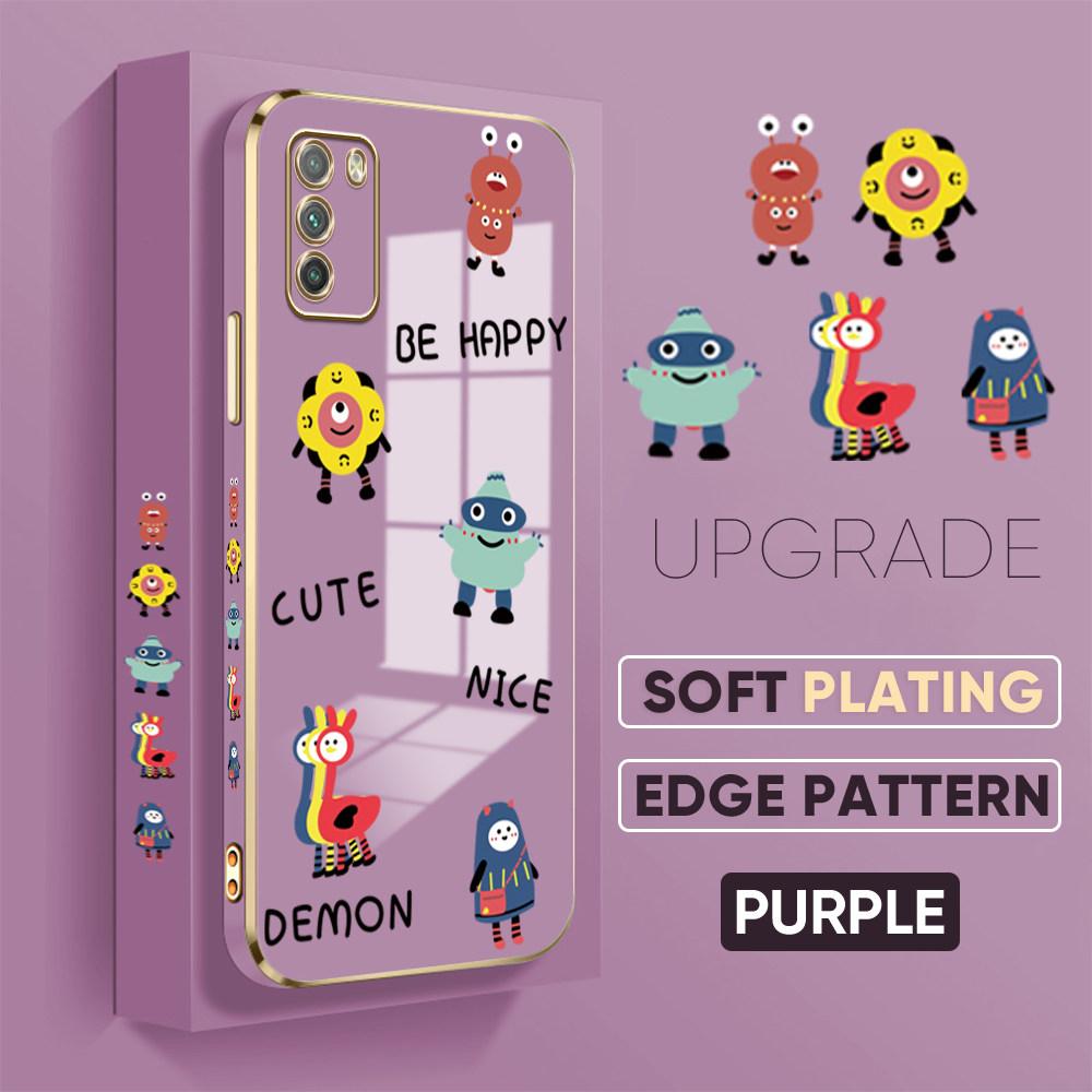 Modele de imprimare colorate Carcasă cu model cu margine pătrată Carcasă placată pentru telefon Carcasă de lux placată pentru telefon moale pentru Huawei Honor Xiaomi Redmi