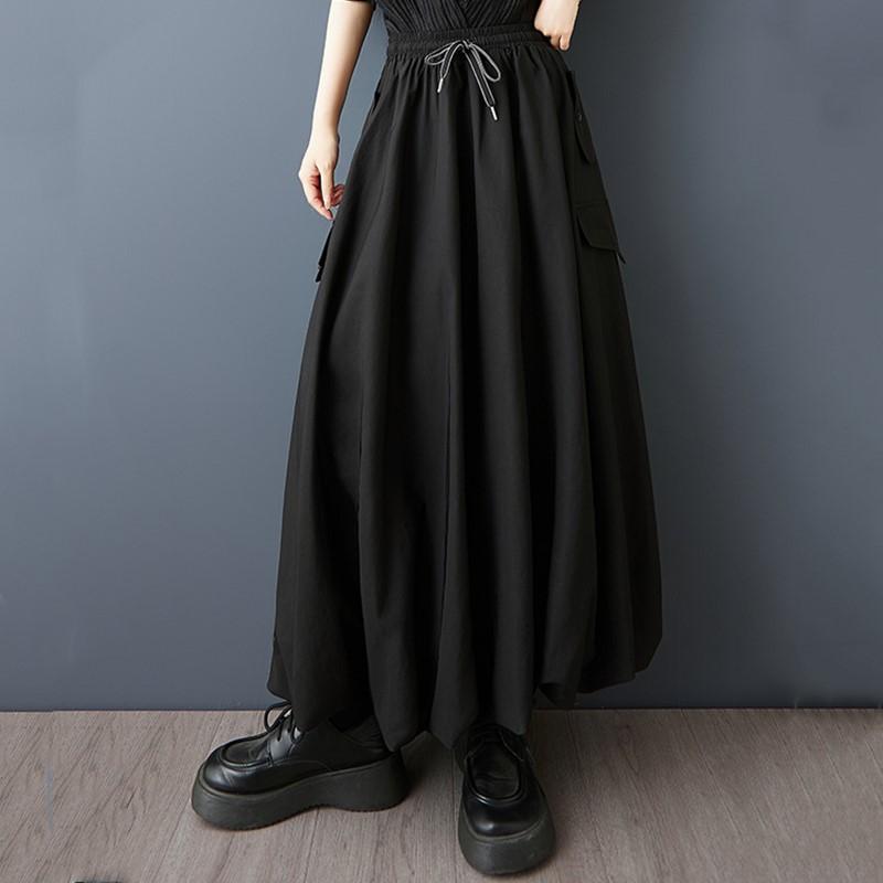 Plus Size High Waist Vintage Summer Casual Loose Long for Woman Skirts Womens Skirt