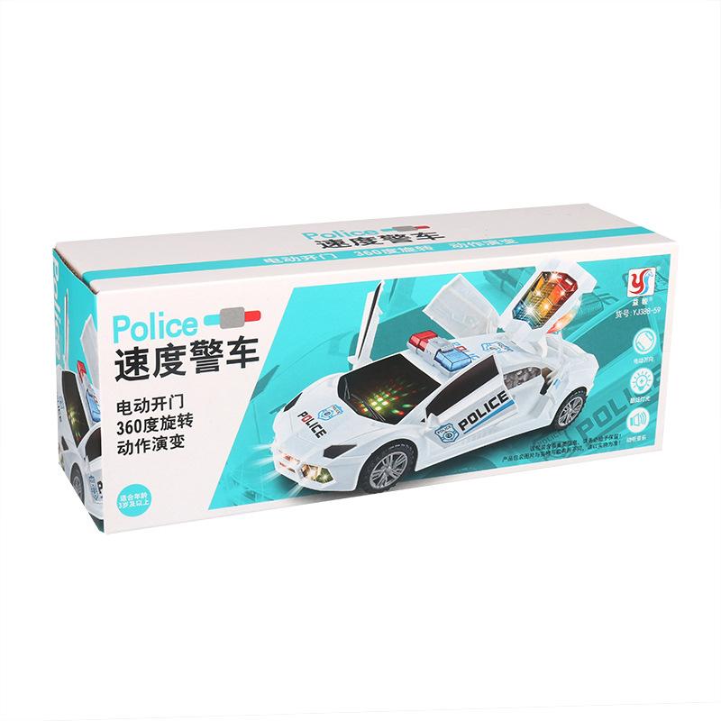 

Электрическая универсальная вращающаяся на 360 градусов деформационная полицейская машинка музыкальная световая игрушечная машинка белый