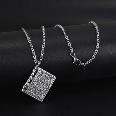 Kadın ve erkekler için Flip books çapraz kolyeler, Gotik tarzı kolyeler Avrupa ve Amerika modası charm zincir kişiselleştirilmiş Takı Hediye