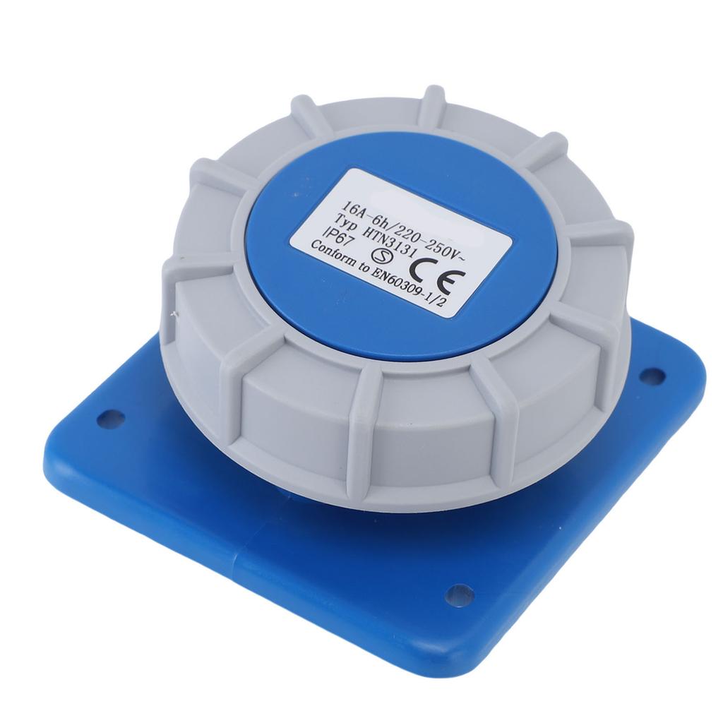 Boat Shore Power Socket 16A IP67 Water Proof RV Electrical Outlet Receptacle with Dust Cap Gasket For Motorhome Marine