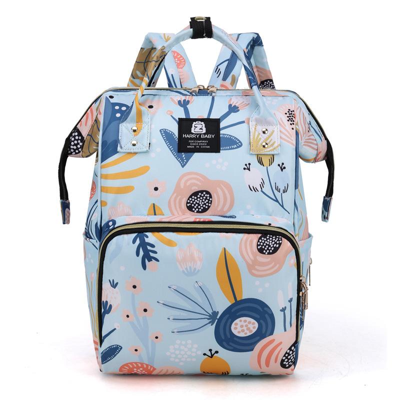 Large-capacity, fashionable, and lightweight printed tote bag for baby bottles, a multi-functional backpack for storing baby essentials, perfect for