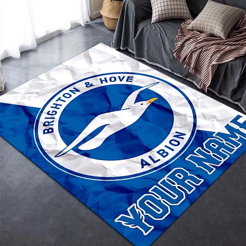 Custom Name Brighton&Hove Albion Carpet Rug for Living Room Bedroom Home Sofa Decoration,Kids play Non-slip Floor Mat