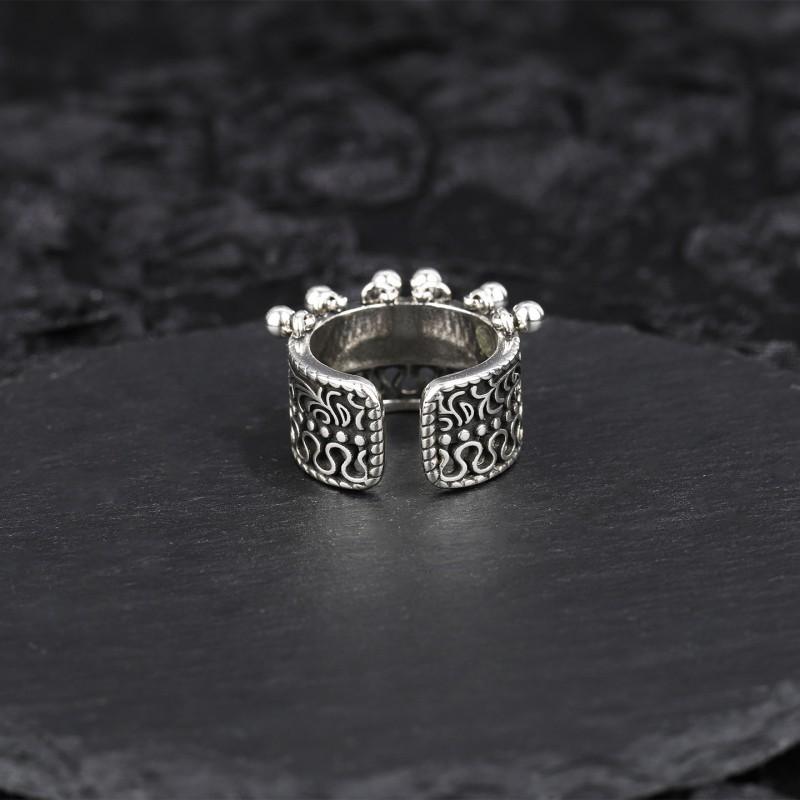 Adjustable Vintage Lace Fringe Ring Women Men Boho Ethnic Style Statement Jewelry