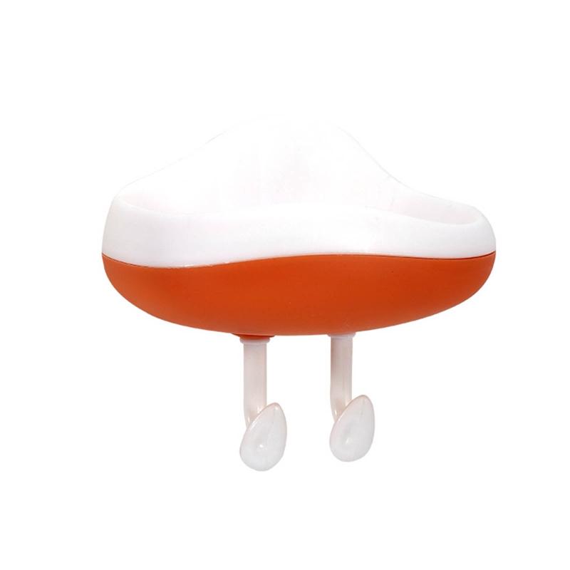 

Ванная комната Душевая мыльница Тарелка для хранения присоска Облако Форма Пластиковый держатель для мыла без перфорации настенный чехол белый