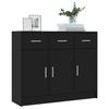 VidaXL Buffet noir 91x28x75 cm bois d'ingénierie 823009
