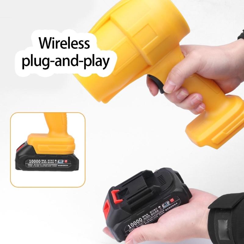 Powerful Brushless Batteries Leaf Blower Duster With Turbocharged Fan Design For Outdoor Cleaning And Car Garden Use