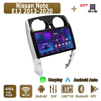 Android Carplay Radio samochodowe dla Nissan Note E12 2013-2020 Odtwarzacz multimedialny Jednostka główna Stereo Nawigacja GPS BT WIFI 4 + 64 GB