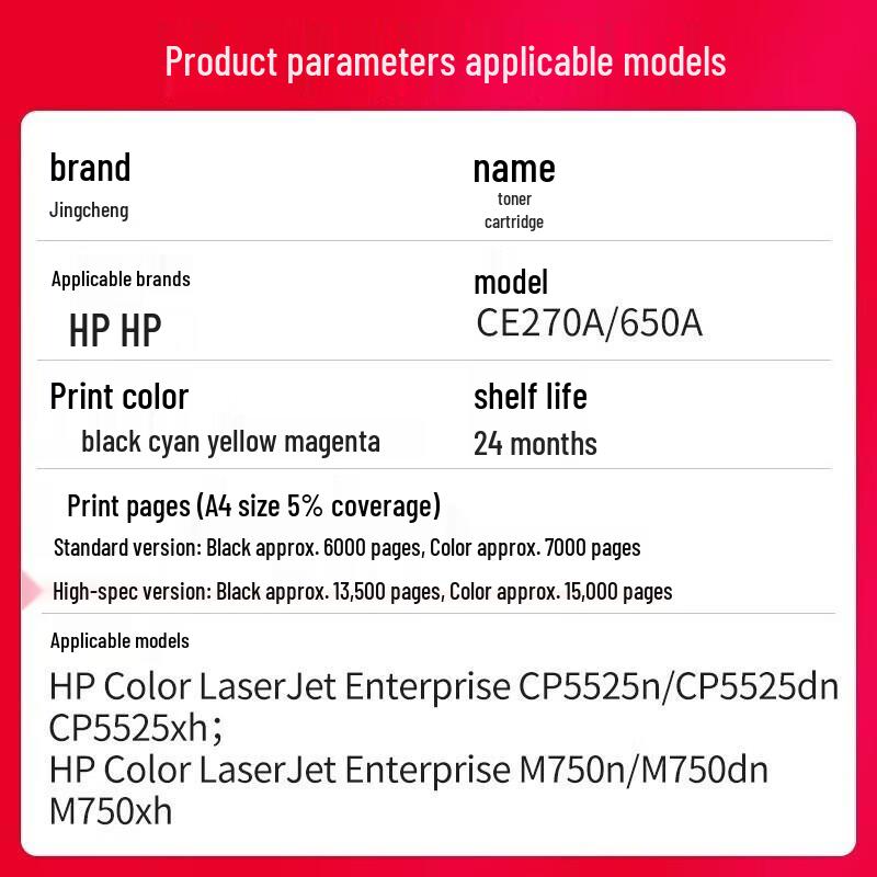 Compatible Toner Cartridge for HP CP5525/M750 Series