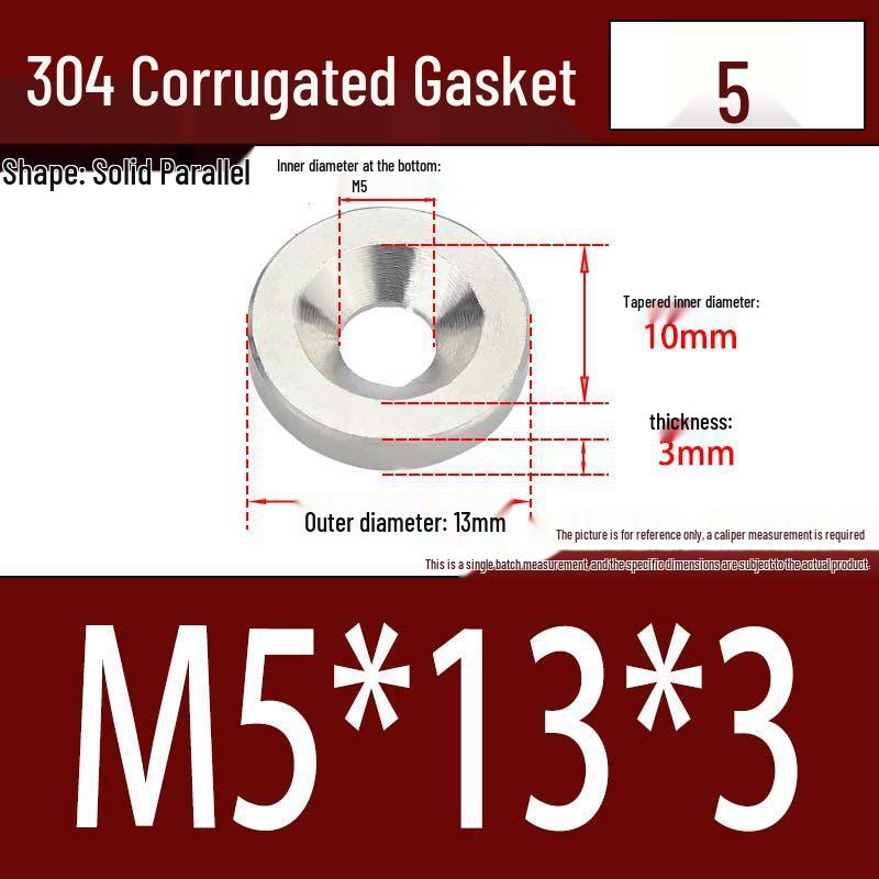 

304 Stainless Steel Decorative Conical Fish Eye Washer for M3-M10 Countersunk Holes