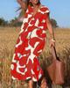 Women's V Neck Sleeveless Maxi Dress Loose Fit High Waist Casual Geometric Print A Line Long Dress 2026 Summer Elegant Vacation Dress