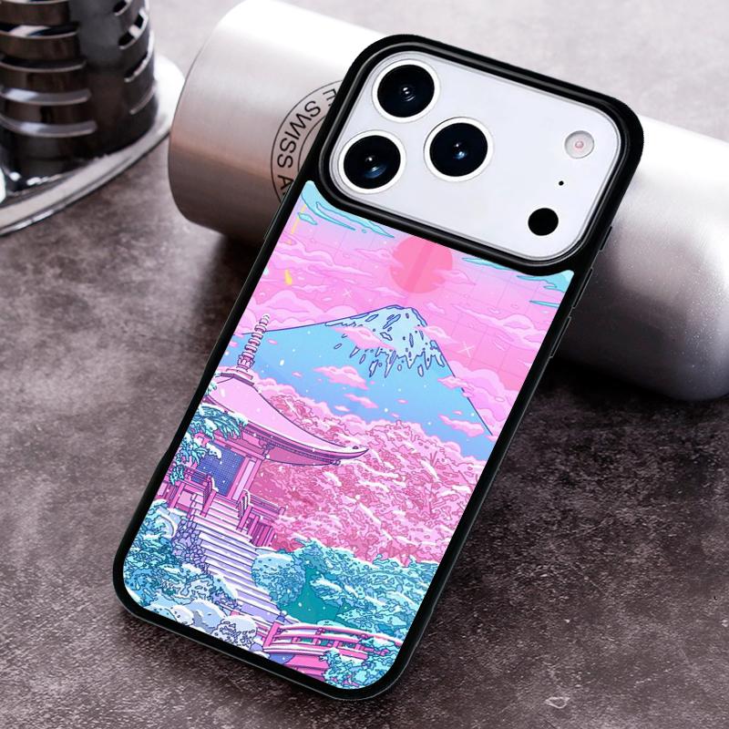 Japanese art Mount Fuji Phone Case for iPhone 17 16 15 Pro Max Air 14 13 12 11 Plus Shockproof Cover