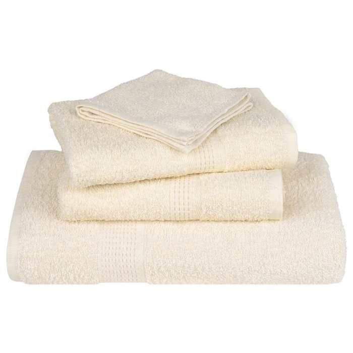 VidaXL Serviettes d'invité 2 pcs crème 30x50 cm 360 g/m² 100% coton, serviette, serviette de visage, ensemble de serviettes 136995