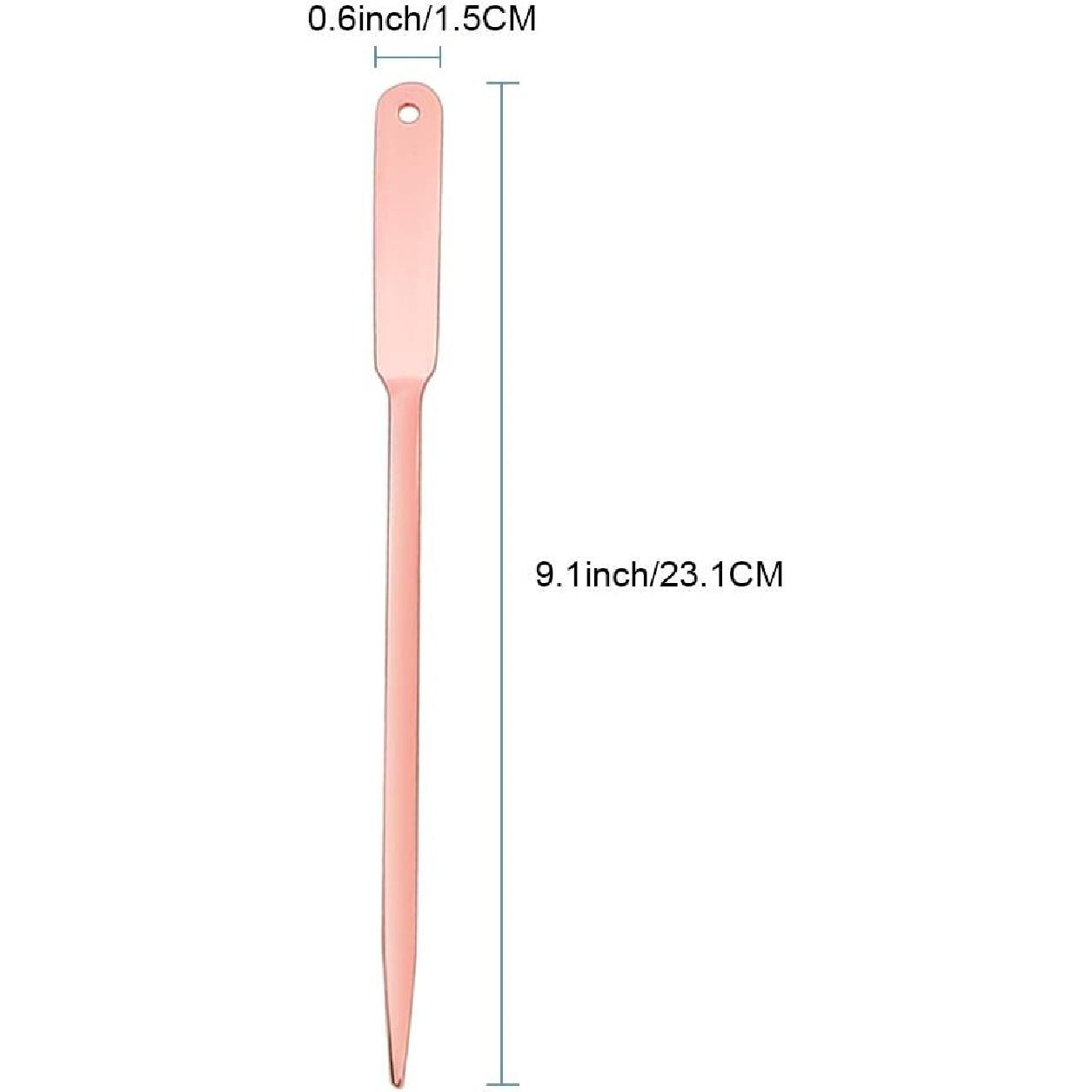 WXJ13 2 Pack Letter Openers Stainless Steel Lightweight Hand Envelope Slitter, Silver and Rose Gold