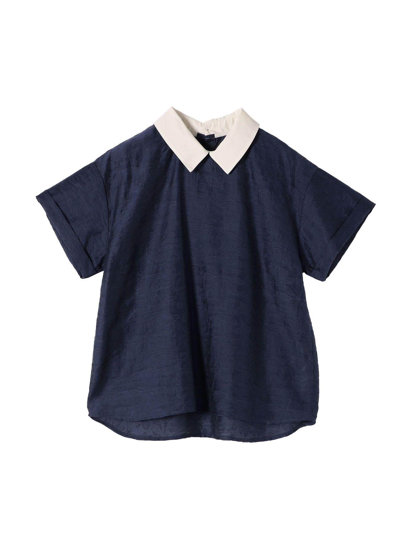 

Отправляется Любая Машинная Стирка Цветочный Жаккард Двухцветный Пуловер Рубашка, Темно-синий, 721520060, Один Размер