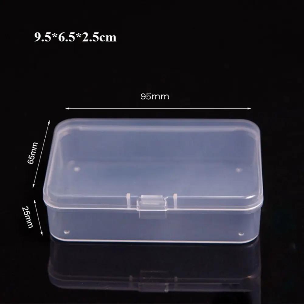 Square Round Plastic Transparent Storage Box Small Items Sundries Organizer Case Jewelry Beads Container Box Tools Accessories
