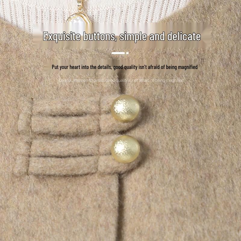 Women's Chinese-Style Wool-Blend Stand-Collar Jacket