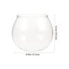 3Pcs Elegant Clear Plastic Desktop Fish Tank Globe Design Tabletop Fish Bowl Micro Landscape Container Home Office Living Room