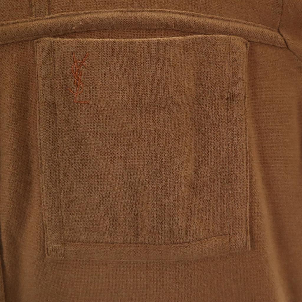 Yves Saint Laurent 90s Old Long Sleeve Wool Blend Shirt M Camel Men's Used