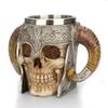 Sheep horn cup, mug, 304 stainless steel, skull mug, resin coffee cup, Christmas gift, Stocking stuffers