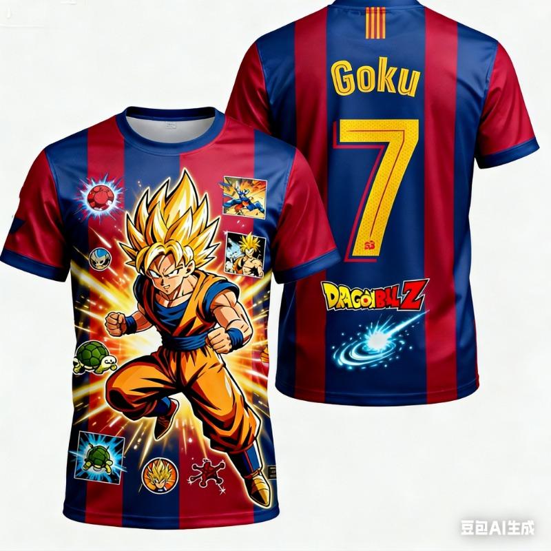 2026 Summer Dragon Ball Retro Fitness T-shirt Men's Oversized 3D Printed Short-sleeved Family Unisex Children's Sports Shirt