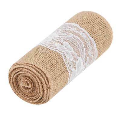 DIY Blonder Jutebånd Hessian Jute Beltestropp Bryllupsstoffdekorasjon 2,7m
