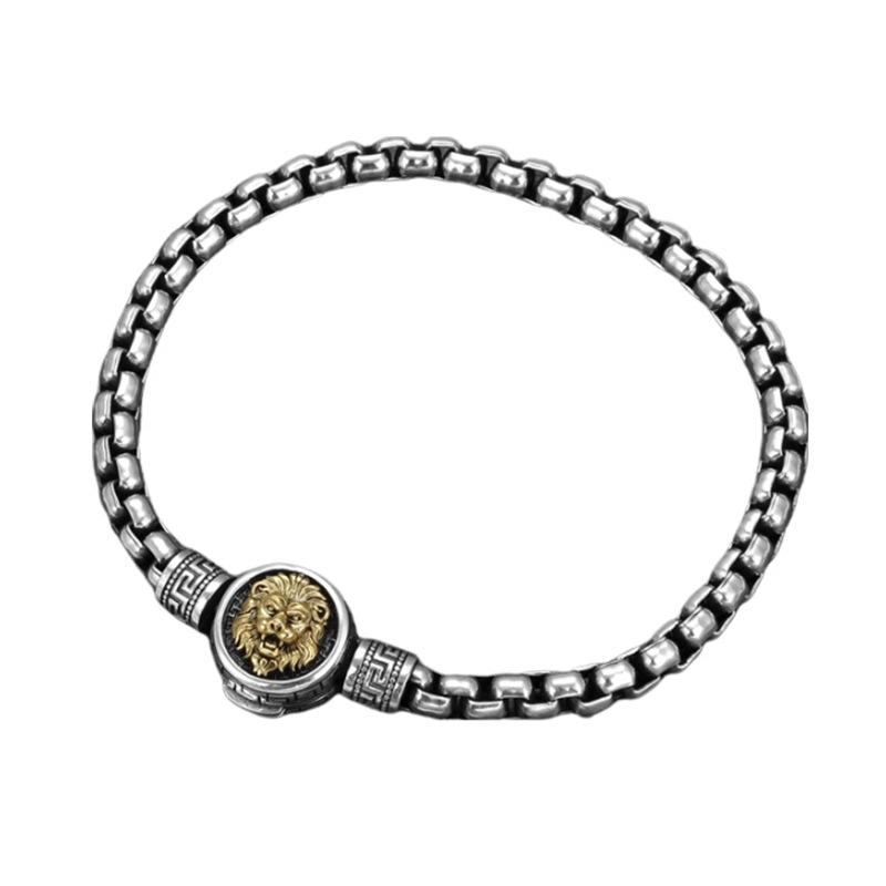 Xiangxu Retro Hip Hop Lion Bracelet - Men's Stylish Couple Accessory