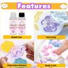 FUNSHOWCASE Kit squishy handmade Set squishy din rășină cu mucegai pentru labe și pudră de flocat DIY pentru ameliorarea stresului jucărie pufoasă pentru stoarcere moale pentru copii