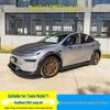 Tesla Model Y CMST Style Carbon Fiber Body Kit: Front Lip, Rear Diffuser, Tail Wing, Wide Fender, Rear Bumper.