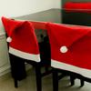 6PCS Santa Hat Chair Covers Christmas Decor Dinner Chair Xmas Cap Sets